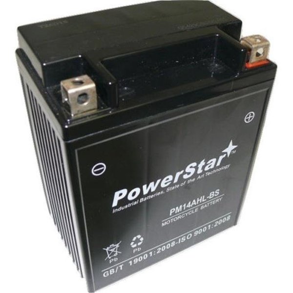 Batteryjack BatteryJack PM14AHL-BS-03 YTX14AHL - BS SMF Powersport Battery 12 V for Honda 500 CX500; C; D; T 1978 - 1982 PM14AHL-BS-03